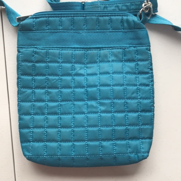 Lug quilted crossbody bag purse blue dark teal - Picture 6 of 11